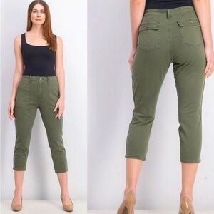 Pistola Olive Green High Rise Cropped jean size 28 Revolve 90s Y2K